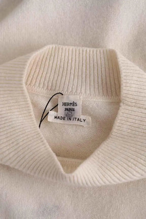 Pull Hermès Blanc en Cachemire