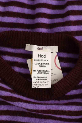 Pull Hod Luna stripe Violet en Laine