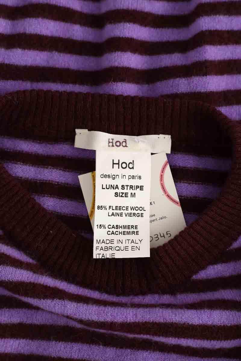 Pull Hod Luna stripe Violet en Laine