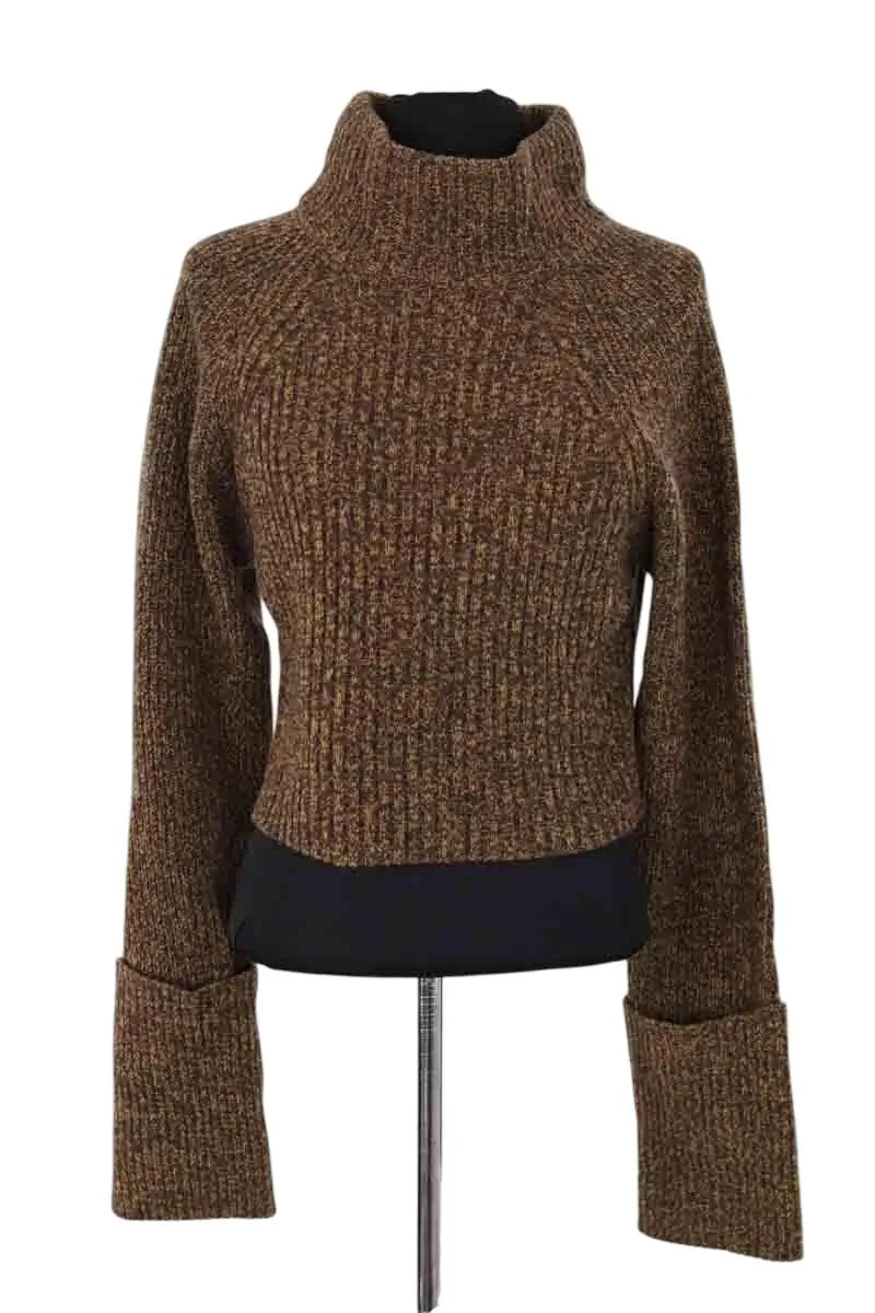 Pull Iro Kaki en Laine, taille S - Seconde Main
