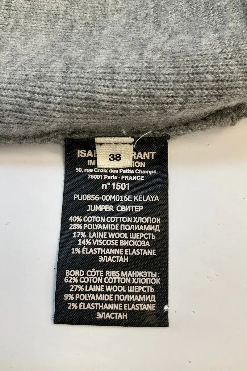 Pull Isabel Marant Étoile Anthracite en Coton