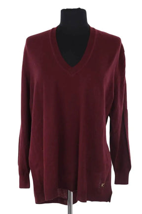 Pull Kenzo Bordeaux en Laine, taille M - Seconde Main