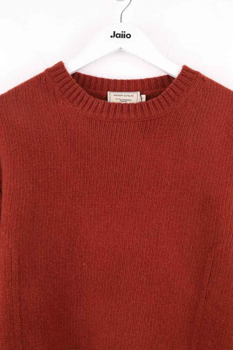 Pull Kitsuné Marron en Laine