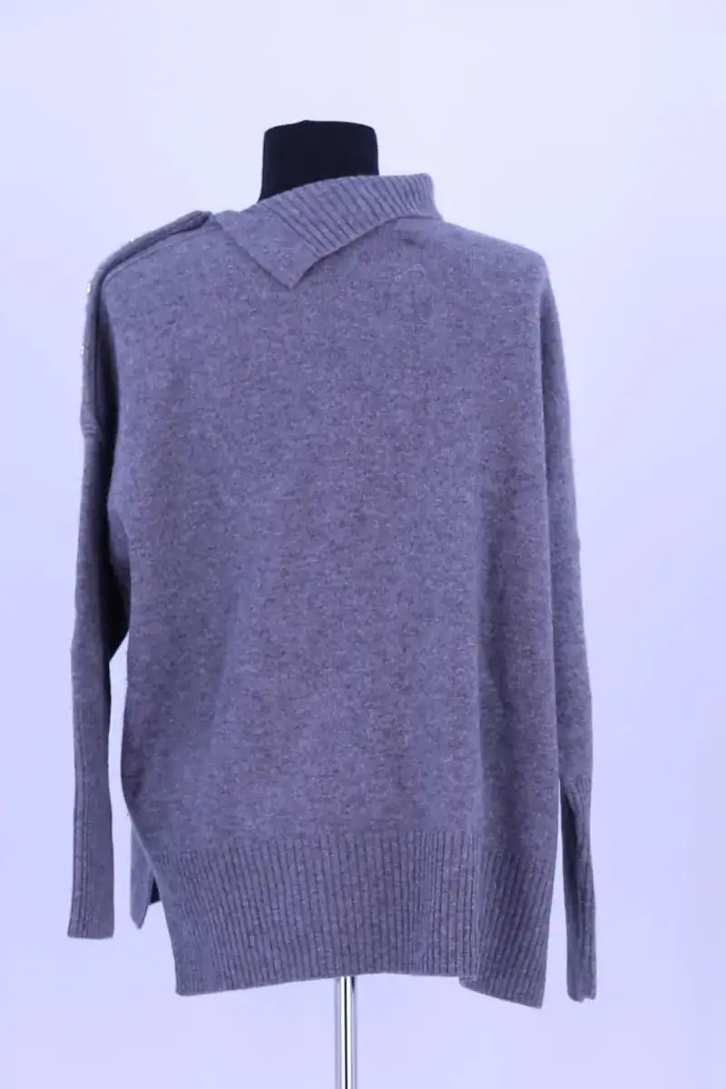 Pull Kujten Anthracite en Cachemire