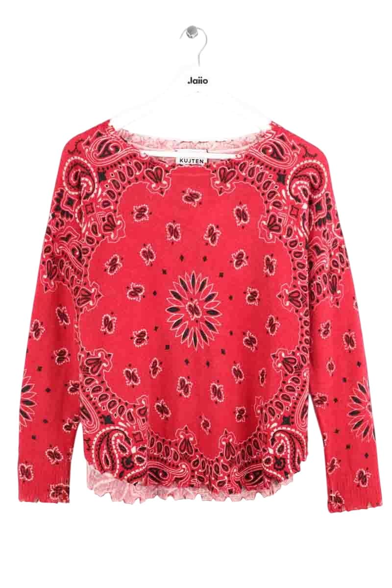 Pull Kujten Rouge en Cachemire, taille M - Seconde Main