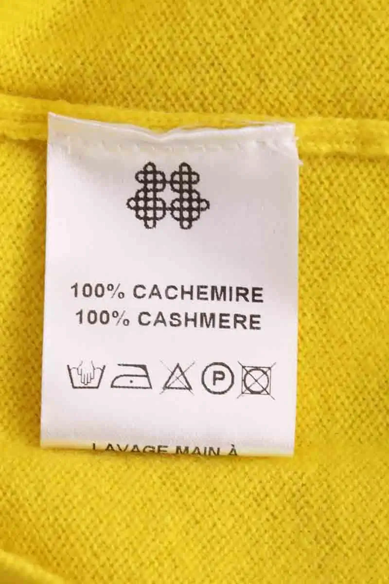 Pull Kujten Vicky Jaune en Cachemire