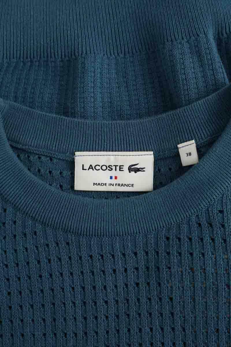 Pull Lacoste Bleu en Coton