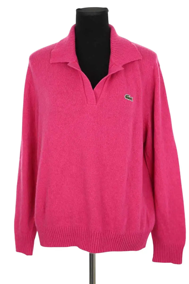 Pull Lacoste Rose en Cachemire, taille M - Seconde Main