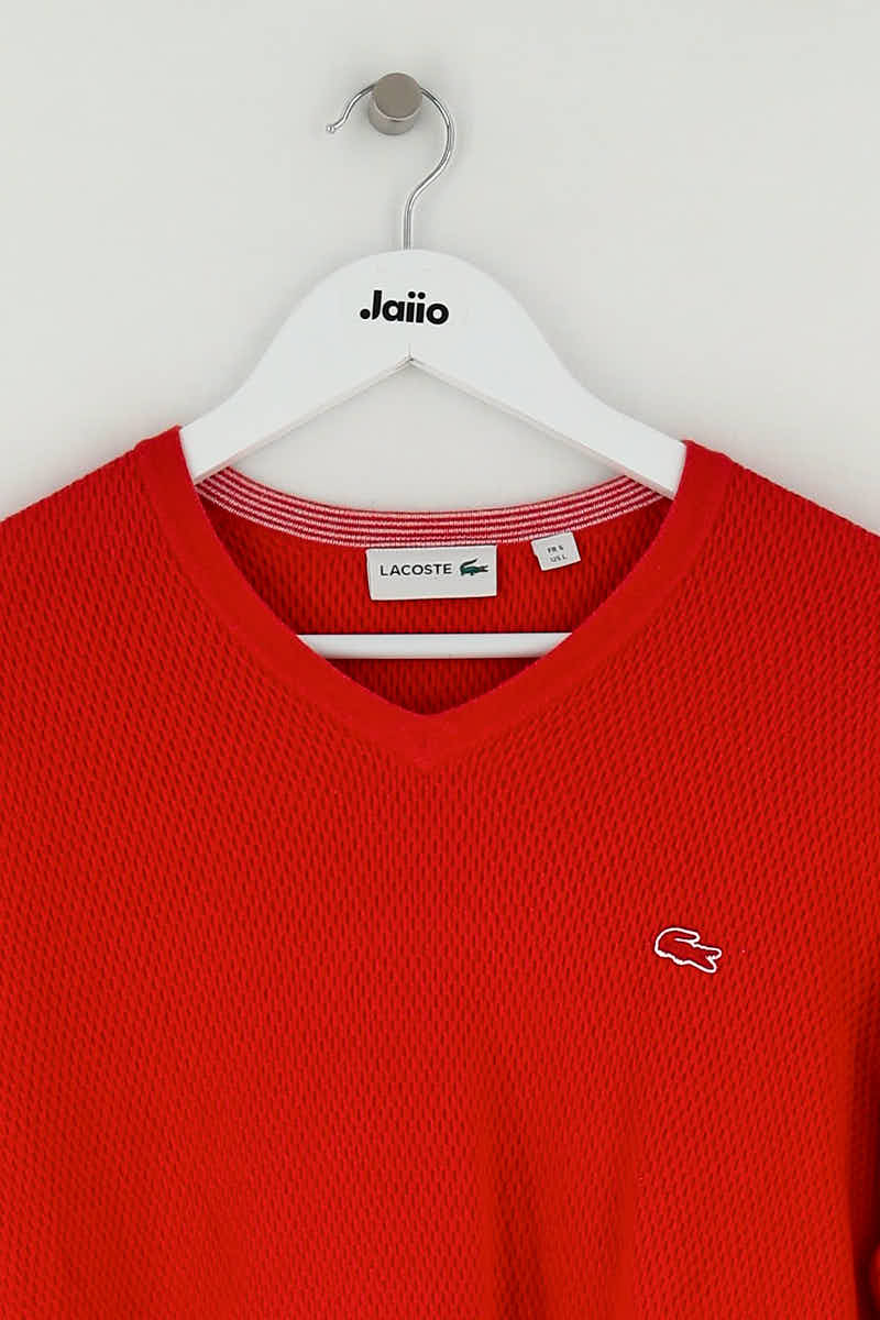 Pull Lacoste Rouge en Coton