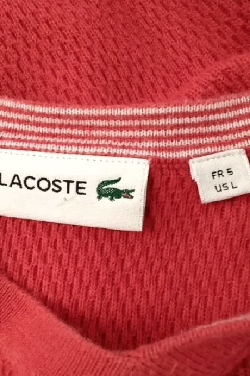 Pull Lacoste Rouge en Coton