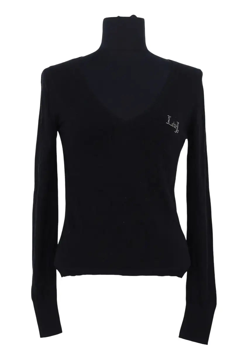 Pull Liu Jo Noir en Soie, taille XXL - Seconde Main