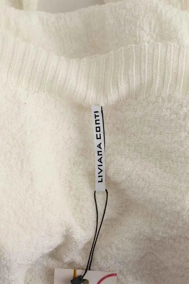 Pull Liviana Conti Blanc en Lin