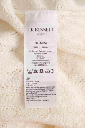 Pull LK Bennett Emma Blanc en Coton