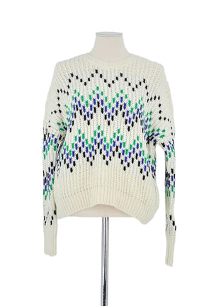 Pull Maje Blanc en Laine, taille S - Seconde Main