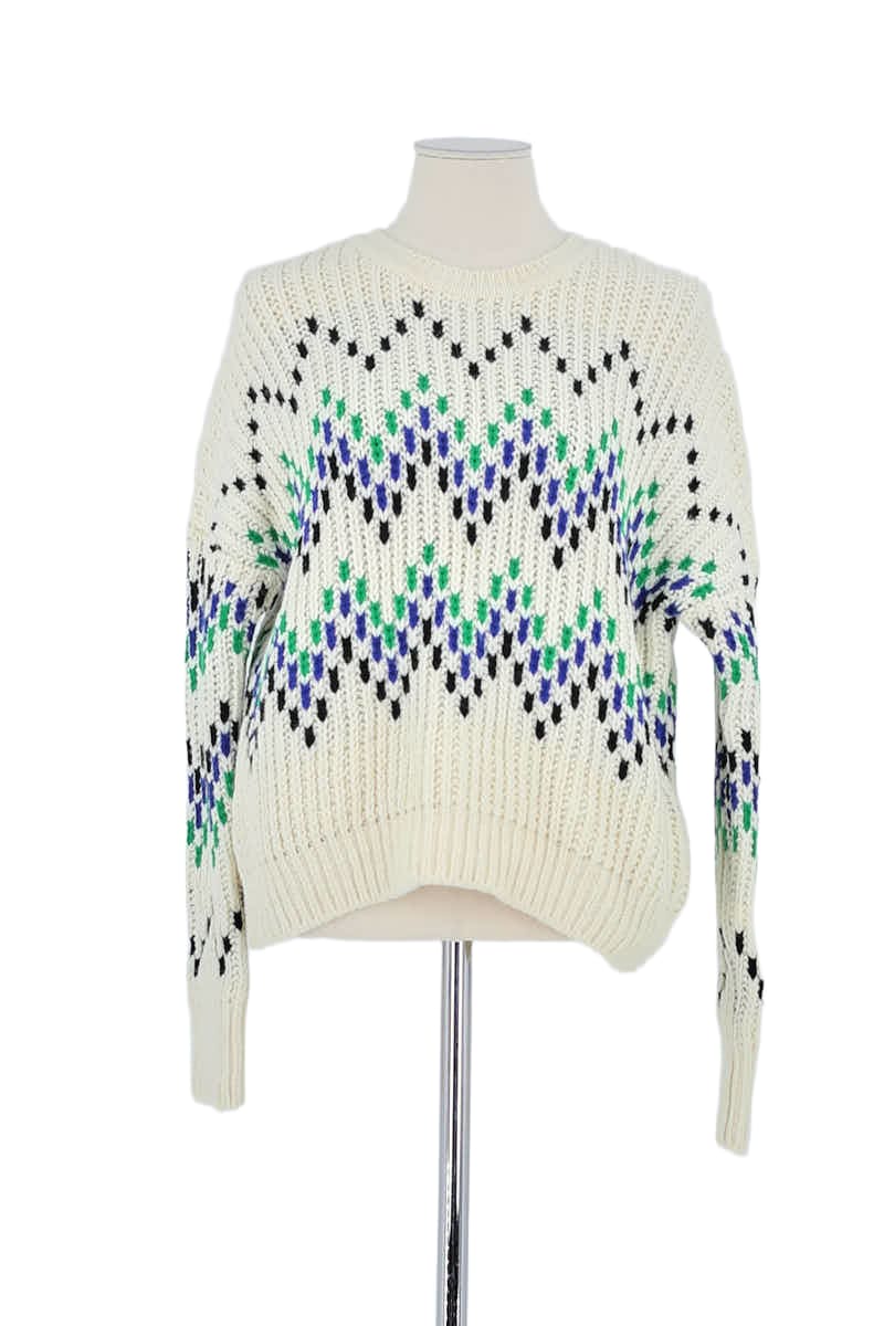 Pull Maje Blanc en Laine, taille S - Seconde Main