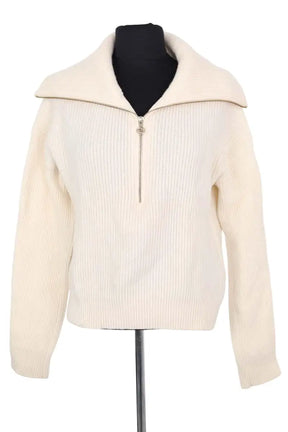 Pull Maje Ecru en Laine, taille S - Seconde Main