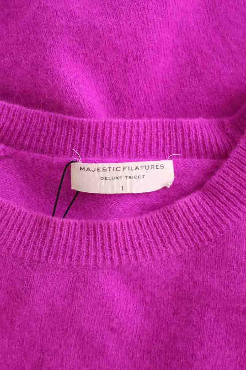 Pull Majestic Filatures Rose en Cachemire