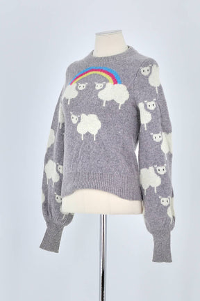 Pull Manoush Gris en Laine