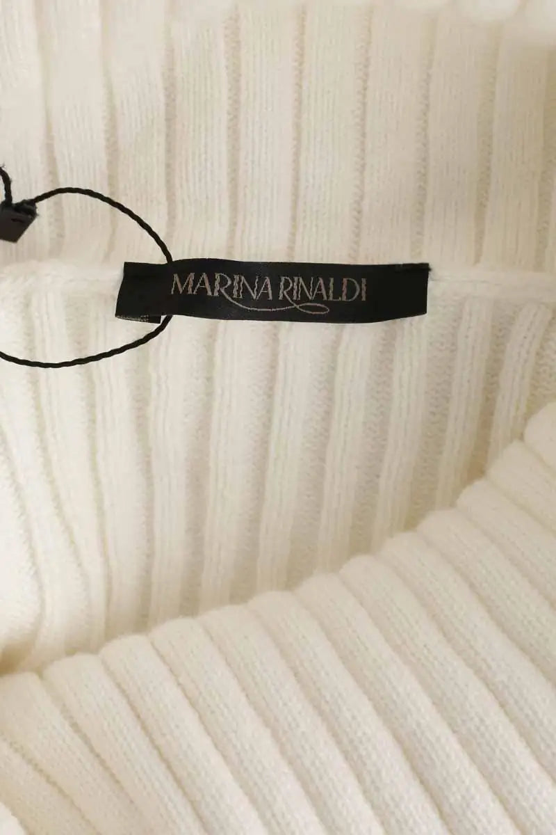 Pull Marina Rinaldi Blanc en Coton