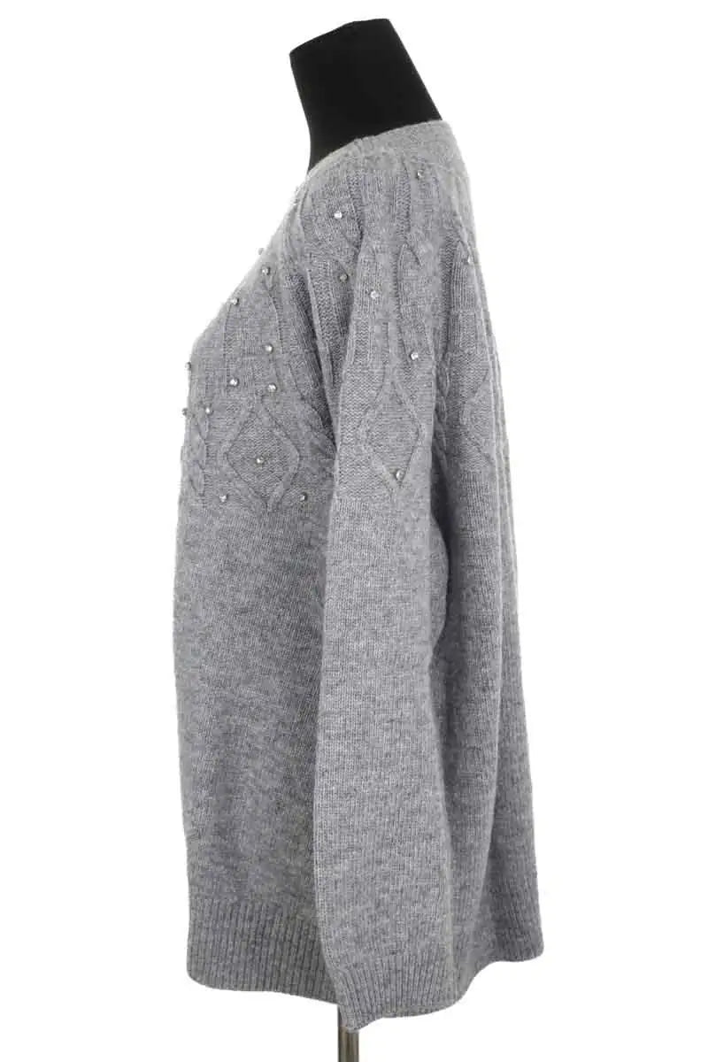 Pull Marina Rinaldi Gris en Laine
