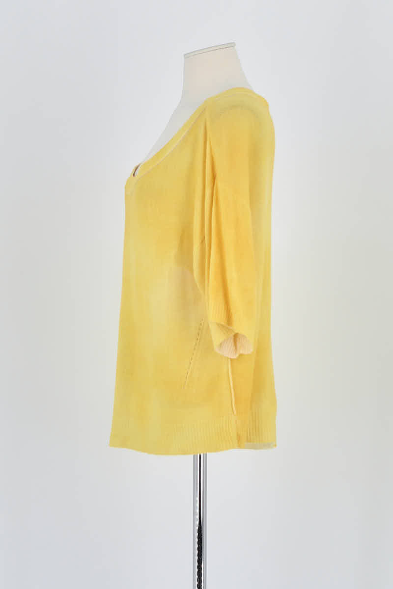 Pull Max & Moi Jaune en Cachemire