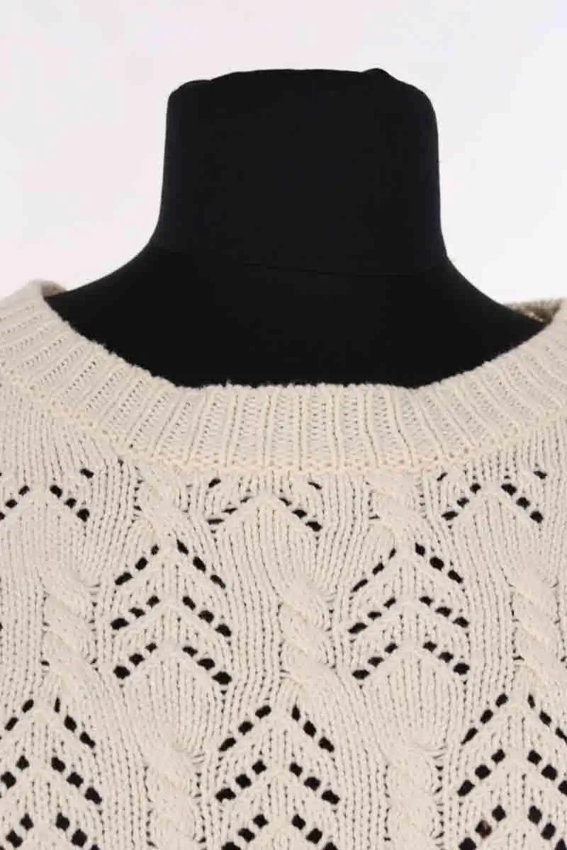 Pull Max Mara Ecru en Laine