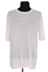 Pull Max Mara Ecru en Laine, taille L - Seconde Main