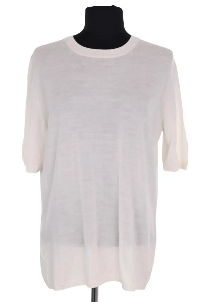Pull Max Mara Ecru en Laine, taille L - Seconde Main