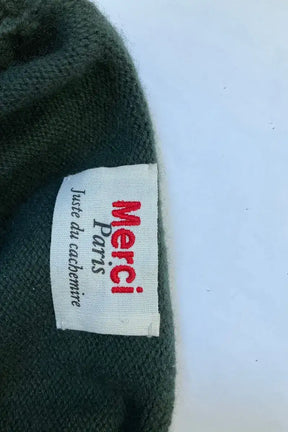 Pull Merci Vert en Cachemire