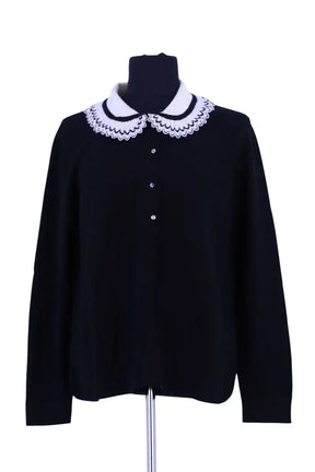 Pull Molli Noir en Laine, taille L - Seconde Main