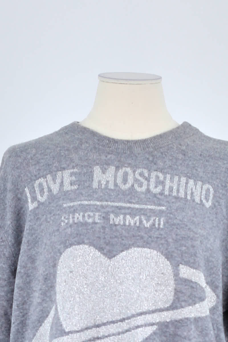 Pull Moschino Gris en Coton