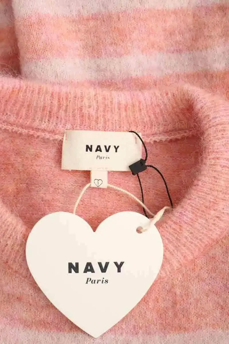 Pull Navy Paris Cleo Rose en Laine