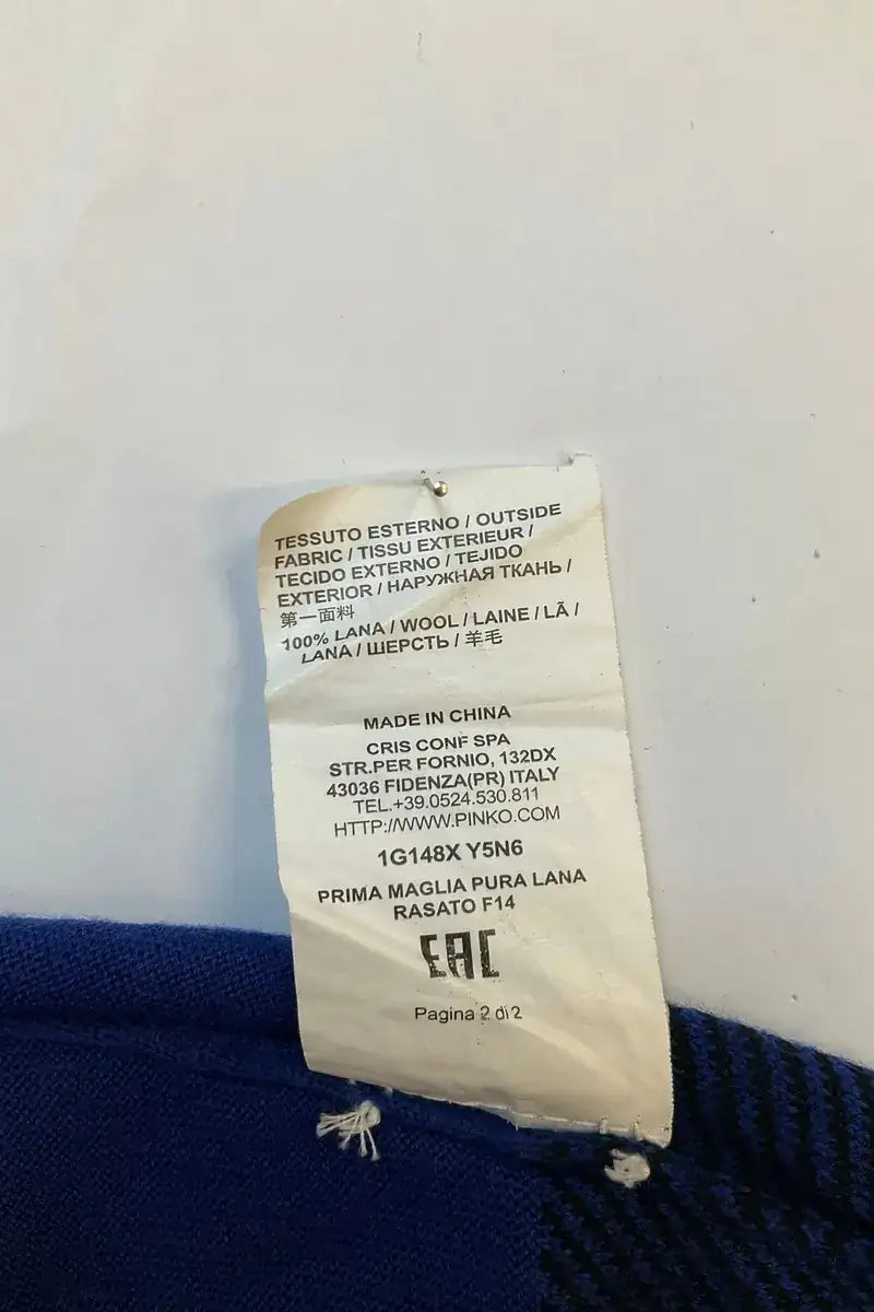 Pull Pinko Bleu en Laine