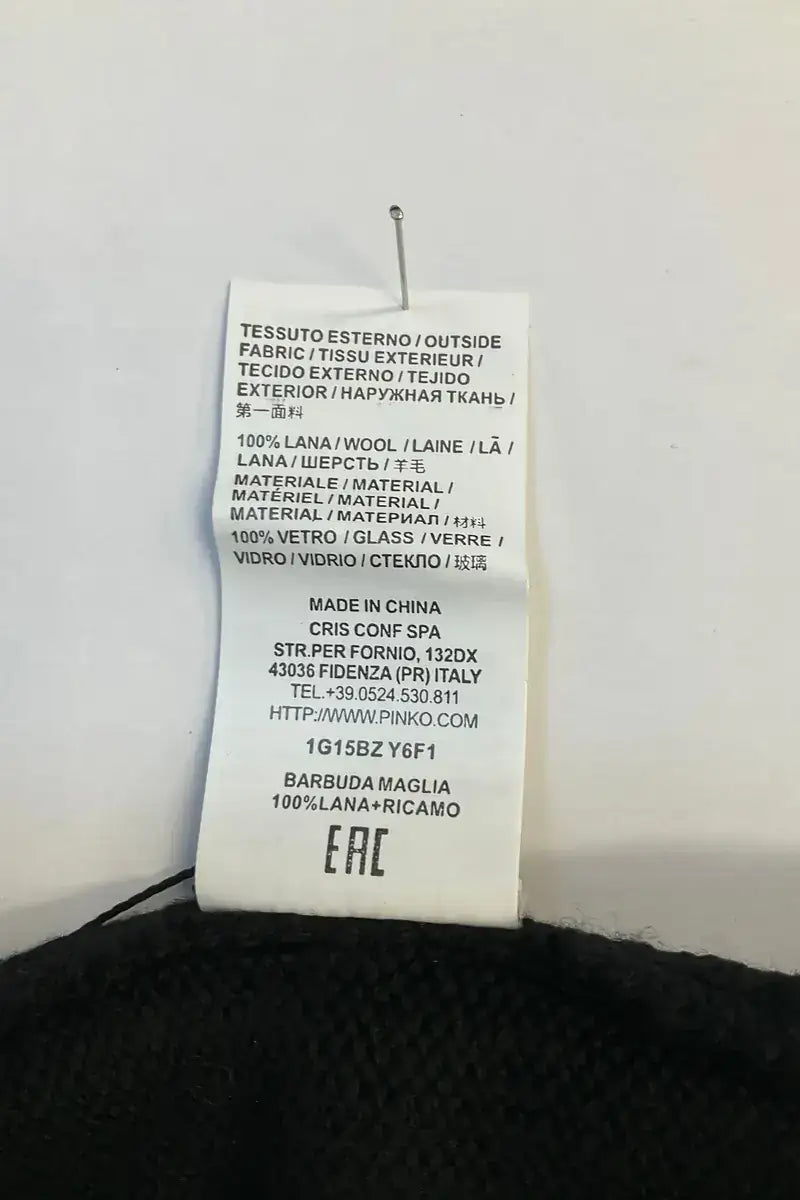 Pull Pinko Noir en Laine