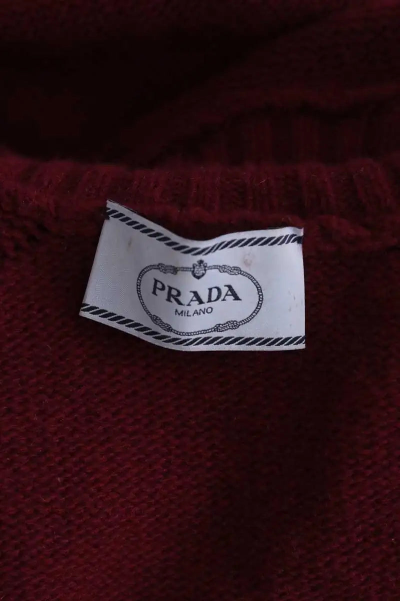 Pull Prada Bordeaux en Laine