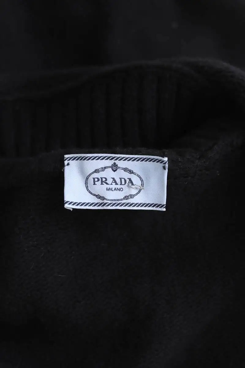 Pull Prada Noir en Laine