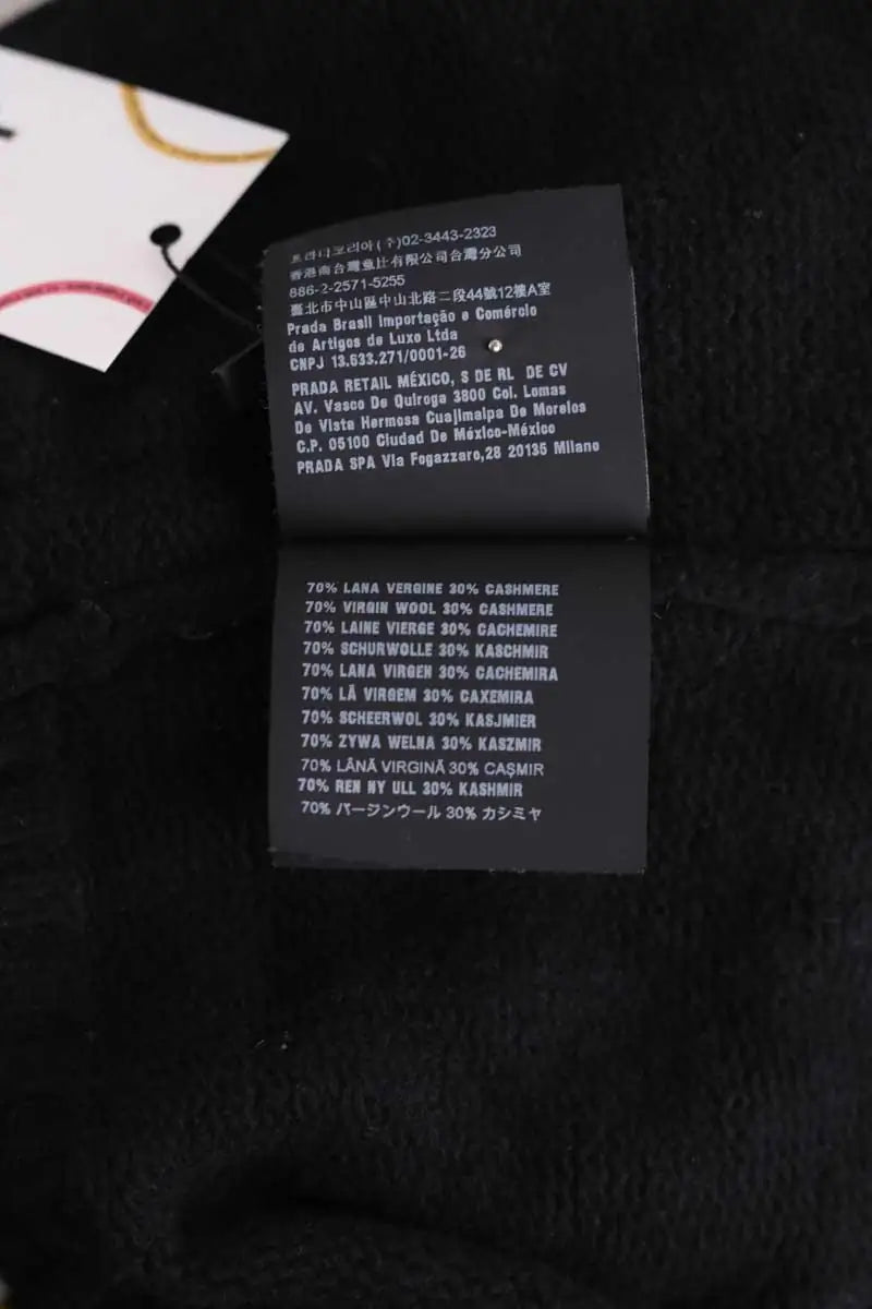 Pull Prada Noir en Laine