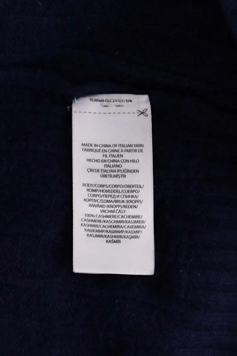 Pull Ralph Lauren Marine en Cachemire