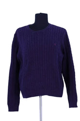 Pull Ralph Lauren Marine en Coton, taille XL - Seconde Main
