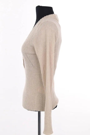 Pull Rouje Beige en Synthétique