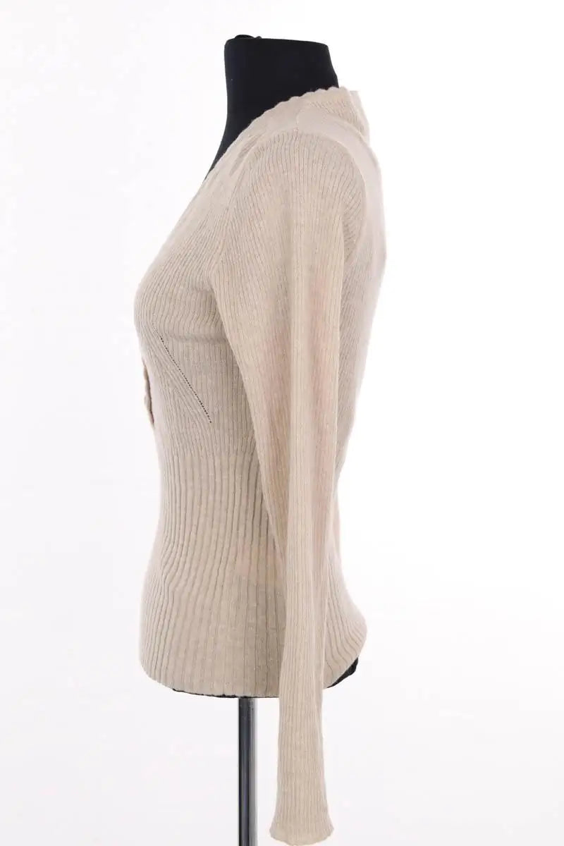 Pull Rouje Beige en Synthétique