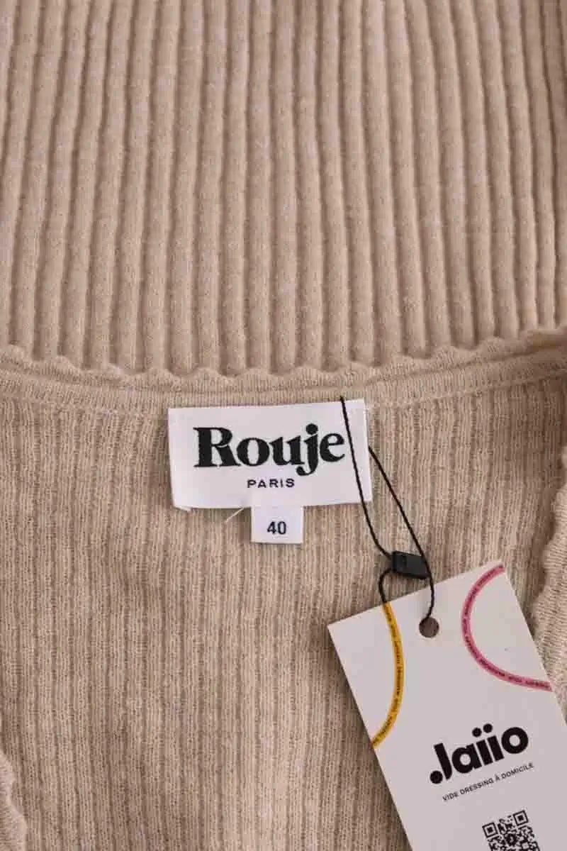 Pull Rouje Beige en Synthétique