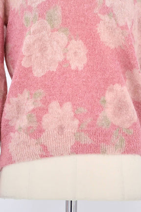 Pull Rouje Rose en Laine
