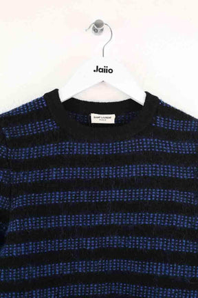 Pull Saint Laurent Bleu en Coton