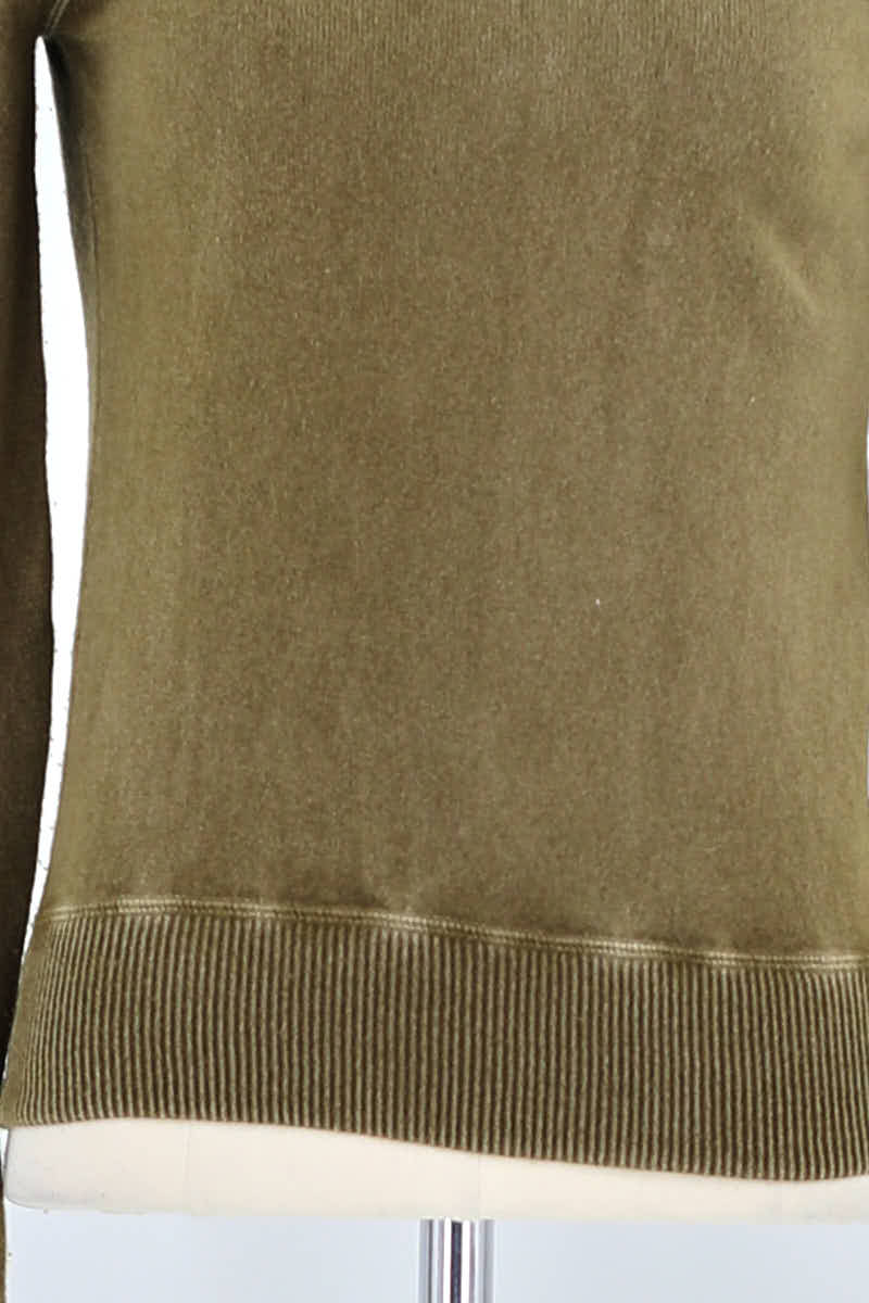 Pull Saint Laurent Kaki en Laine