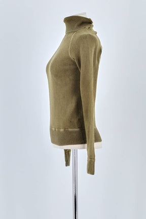 Pull Saint Laurent Kaki en Laine