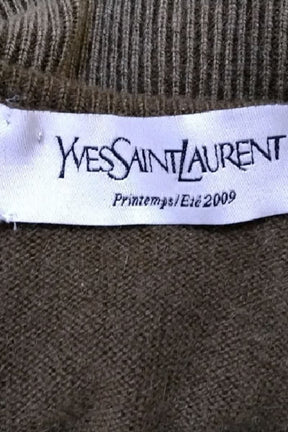 Pull Saint Laurent Kaki en Laine