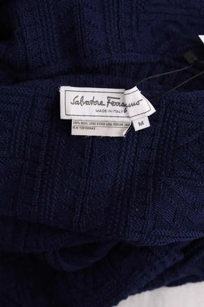 Pull Salvatore Ferragamo Marine en Laine
