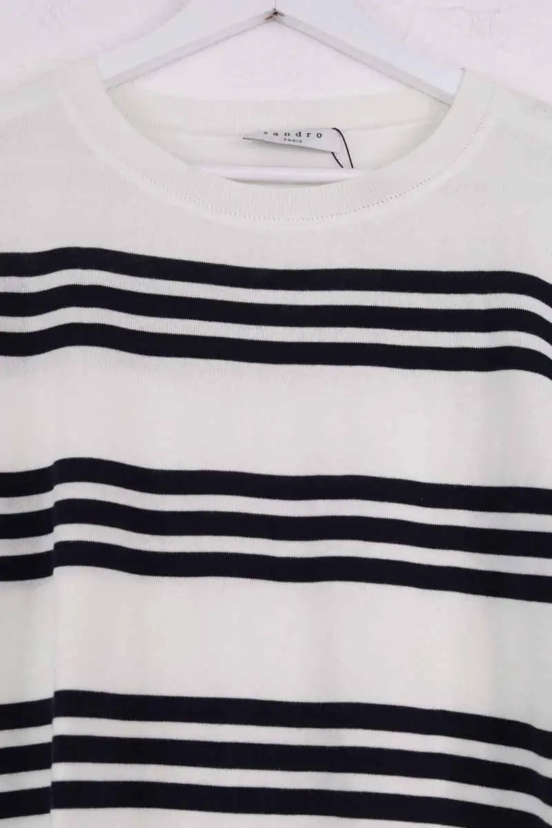 Pull Sandro Blanc en Coton