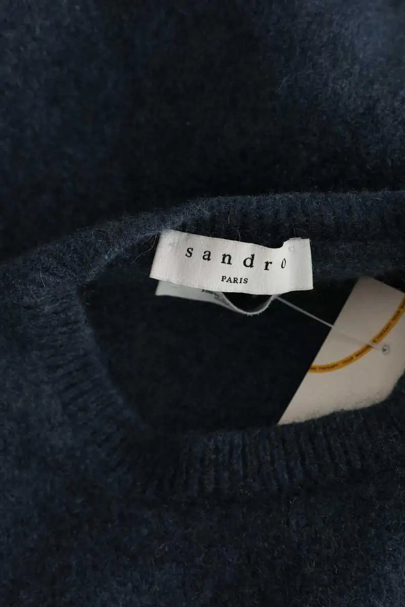 Pull Sandro Bleu en Cachemire